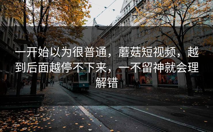 一开始以为很普通，蘑菇短视频，越到后面越停不下来，一不留神就会理解错
