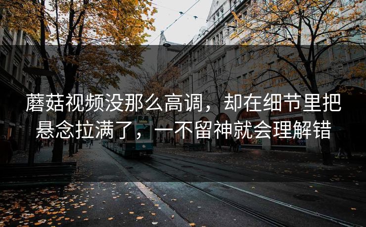 蘑菇视频没那么高调，却在细节里把悬念拉满了，一不留神就会理解错