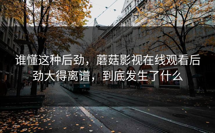 谁懂这种后劲，蘑菇影视在线观看后劲大得离谱，到底发生了什么